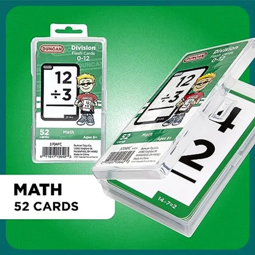 Miniatura 4 de Duncan - Tarjetas para practicar la división, verde y blanco, (3704FC)