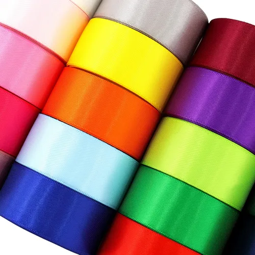 Miniatura 7 de Cinta de satén de doble cara de 1 pulgada, 20 cintas de color sólido, 1 pulgada x 2 yardas cada una total de 40 yardas por paquete, para envolver