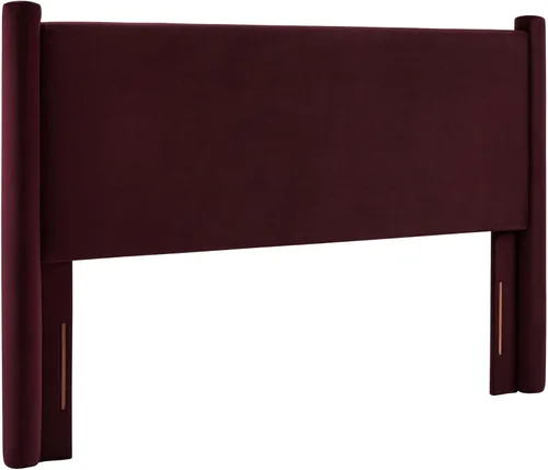Miniatura 13 de Modway Rael Queen - Cabecera tapizada con pilares en color gris pardo - Cabecera de terciopelo resistente a las manchas para camas tamaño Queen Topo