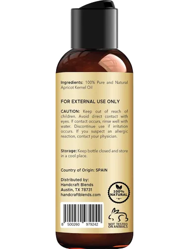 Miniatura 3 de Handcraft Blends Aceite de Semilla de Albaricoque - Prensado en Frío 4 Fl Oz - 100% Puro y Natural - Aceite Portador de Grado Premium para Piel