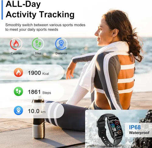 Miniatura 6 de Reloj inteligente para hombres y mujeres, reloj inteligente de 1.57 pulgadas (respuesta/hacer llamadas), rastreador de actividad física con más