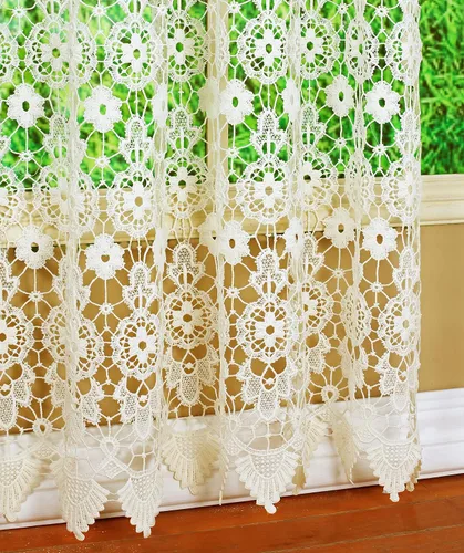 Miniatura 4 de Cortina de Medallón Macramé de Today's Curtain 30 cm, Color Écru, 89 cm x 30 cm