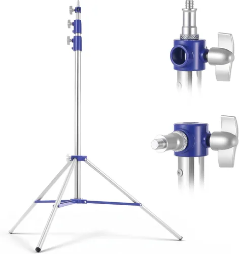 Soporte de luz para fotografía, 10.5 pies/126.0 in de acero inoxidable resistente para fotografía con tornillo universal de 1/4 a 3/8 pulgadas,