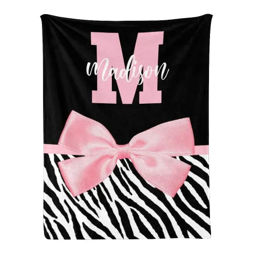 Miniatura 7 de Manta de vellón personalizada para niños con nombre, manta de bebé personalizada con flores de unicornio para cama (30 x 40 pulgadas)