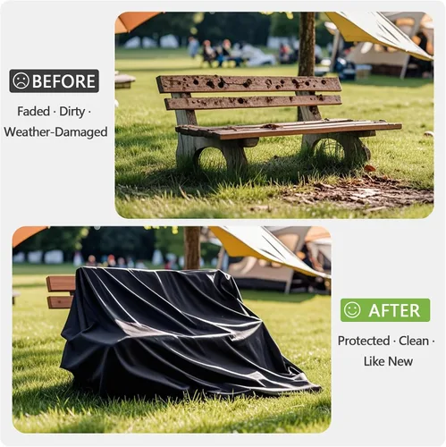 Miniatura 8 de RICHIE Funda de sofá biplaza para patio, funda impermeable para sofá de 2 plazas para exteriores, con ventilación de aire, resistente a los rayos