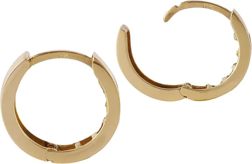 Miniatura 2 de Galaxy Gold GG Aretes de aro de oro macizo de 14 quilates con peridoto natural de corte princesa, Metal Gema, Peridoto
