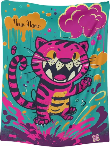 Miniatura 14 de Personalized Baby Blankets for Girls and Boy - Unique Cat, Birthday Gifts for Cat Lovers, Cat Dad Gifts for Men, and Funny Cat Gifts for Women 30" x