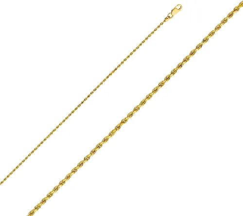 Miniatura 2 de Cadenas de cuerda pesada de oro macizo de 14 quilates (opciones seleccionadas)