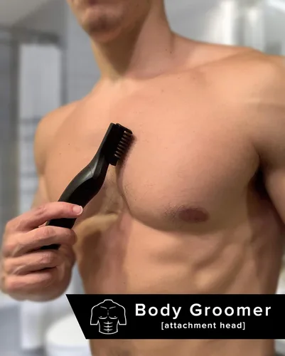 Miniatura 3 de baKblade Bodbarber - Kit de aseo para hombre 11 en 1, recortadora eléctrica de barba para hombres, peluquería de ingle, peluquería corporal