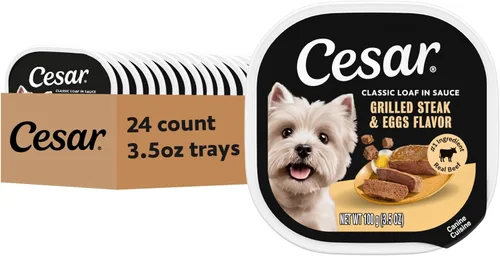 Miniatura 22 de Cesar - Comida húmeda clásica para perros en salsa con receta de cordero, bandejas fáciles de pelar de 3.5 onzas, 24