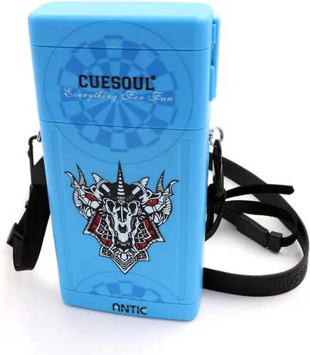 Miniatura 12 de CUESOUL ANTIE - Estuche rígido para dardos, contiene 6 dardos de punta de acero/punta suave y puntas adicionales, ejes y vuelos, uso duradero Negro