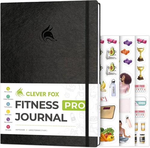Miniatura 13 de Clever Fox Fitness Journal PRO - Agenda diaria de entrenamiento con planificador de comidas y rastreador de hábitos, libro de registro de ejercicios