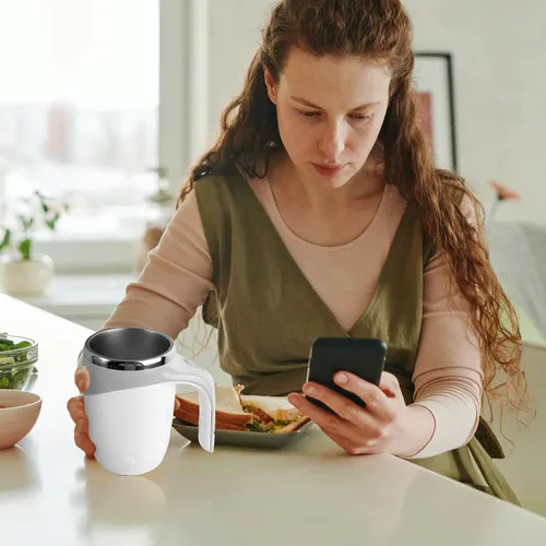 Miniatura 6 de Taza autoagitadora, taza de café magnética automática recargable, taza de café autoagitable, taza giratoria de viaje para oficina en casa