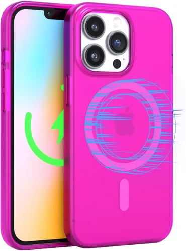Miniatura 14 de FELONY CASE - Funda transparente naranja neón para iPhone 13 Pro Max, compatible con MagSafe - Fundas protectoras a prueba de golpes de 360°