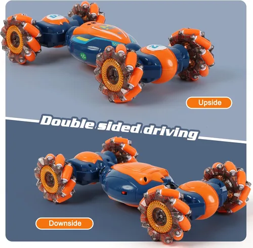 Miniatura 4 de Coche de acrobacias RC con detección de gestos – Juguetes para niños y niñas de 6 a 8 a 12 años, 4WD controlado a mano, control remoto, giro auto