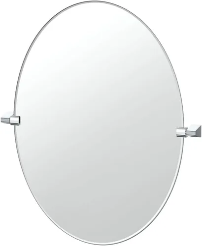 Miniatura 32 de Gatco 5679SM - Espejo rectangular sin marco, 24 pulgadas, latón cepillado negro mate combinado