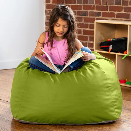 Miniatura 2 de Jaxx Gumdrop Jr. - Puf infantil para la primera infancia y entornos educativos, vinilo de alta calidad, color verde