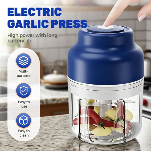 Miniatura 4 de 2026 Mejora Eléctrica Mini Picador de Ajos, Procesador de Alimentos Portátil con Carga USB y Picador de Vegetales, Molinillo de Verduras para Ajos