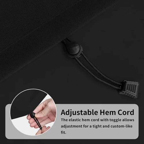 Miniatura 6 de Easy-Going Funda para día de patio resistente de 600D para exteriores, redonda de 75 pulgadas, con resistencia a rayos UV, funda para sofá de patio