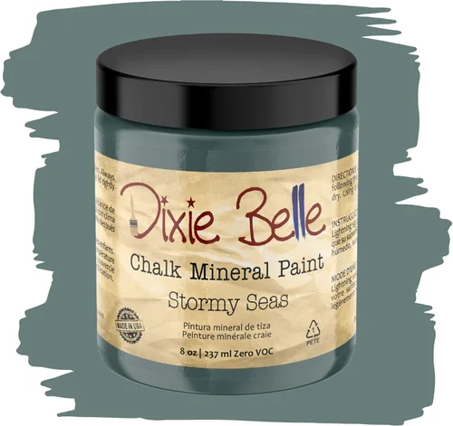 Miniatura 152 de Dixie Belle Paint Company - Pintura con acabado de tiza para muebles, color negro (Caviar), 1 galón, 128 fl oz, pintura mineral color rosa intenso