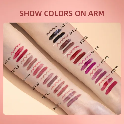 Miniatura 2 de Kit de labios todo en uno, 3 en 1, delineador de labios suave y lápiz labial con lápiz labial líquido de terciopelo mate, brillo labial hidratante
