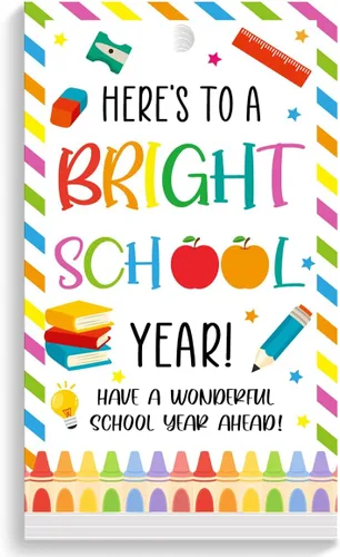 Etiquetas divertidas para bolsas de regalo de regreso a clases, divertidas etiquetas de regalo para el primer día de escuela, etiquetas de regalo de