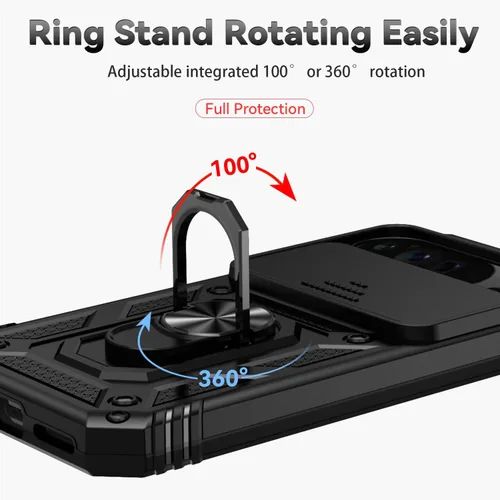 Miniatura 6 de Funda para Google Pixel 9 Pro XL con cubierta para lente de cámara, protector de pantalla HD, doble capa de grado militar a prueba de caídas