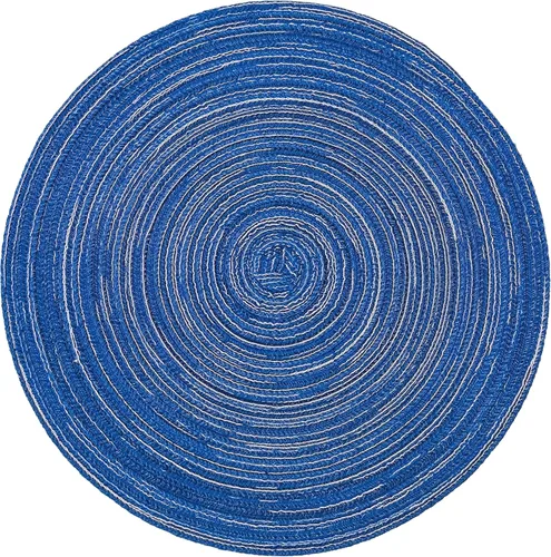 Miniatura 17 de Juego de 4 manteles individuales redondos trenzados, resistentes al calor, 11.8 pulgadas, para mesa de cocina, color beige