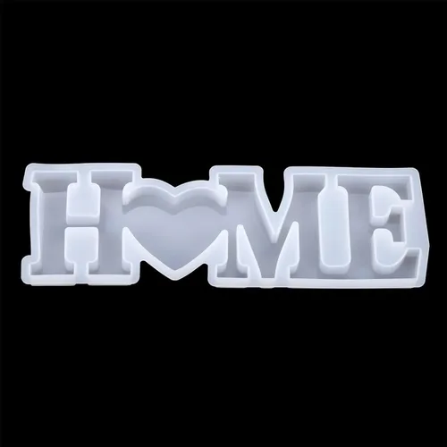 Miniatura 6 de 1 unidades/paquete de moldes de silicona con letras para el hogar, familia, eslogan de amor, resina epoxi para decoración del hogar, manualidades