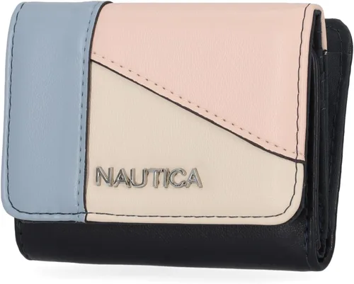 Miniatura 8 de Nautica Rower's End Cartera Pequeña para Mujeres, Bloqueo RFID Portador Delgado de Tarjetas de Crédito con Bolsillo para Monedas con Cremallera