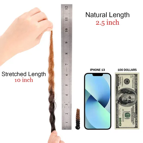 Miniatura 3 de MIMAN - 3 paquetes de trenzas de cabello rizado corto a crochet de 10 pulgadas, extensiones de trenzado sintético de 6 mm para peinado de mohawk