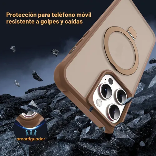 Miniatura 7 de SKYLMW – Funda compatible con iPhone 12 Pro Max y iPhone 13 Pro Max con soporte magnético invisible tipo anillo, fundas translúcidas para teléfonos