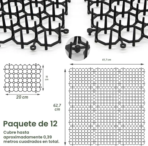 Miniatura 4 de Ley's Paquete de 12 alfombrillas disuasorias para gatos, 6 x 8 pulgadas, con púas, mantiene a los gatos alejados de las plantas, muebles