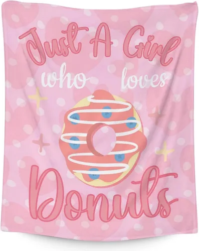 Miniatura 21 de Manta para niñas, 30 x 40 pulgadas, bonita manta de dona para niñas, manta rosa suave y mullida para sofá y oficina
