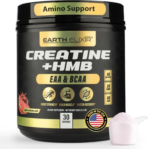 Suplementos de creatina HMB para hombres y mujeres con aminoácidos esenciales | Mezcla de polvo EAA y BCAA | Monohidrato de creatina en polvo y HMB