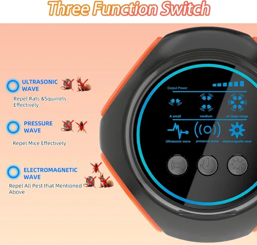 Miniatura 4 de Repelente ultrasónico para ratones, enchufe para control de plagas en interiores para roedores, ratas, ardillas, murciélagos, cucarachas, arañas