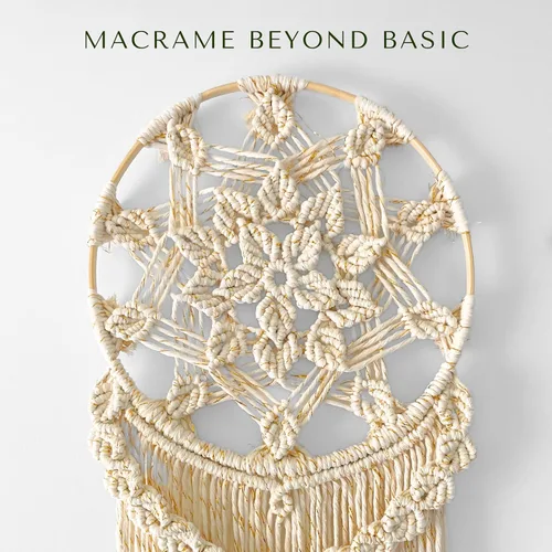 Miniatura 7 de BOCHIKNOT Cuerda de macramé metálica - 3 mm x 301,5 metros, hebra simple para colgar en la pared y colgar plantas - Oro metálico natural Dorado