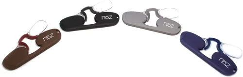 Miniatura 7 de Calabria Noz - Llavero para lentes de lectura sin brazos para la nariz, estuche rígido, para hombres y mujeres, para lector de bolsillo, mini