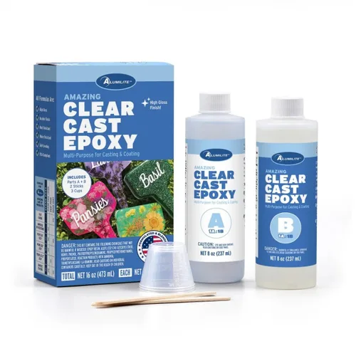 Miniatura 8 de Kit de resina epoxi Alumilite Amazing Clear Cast (1 galón) - Seguro para alimentos, cristalino, acabado de alto brillo - Perfecto para encimeras