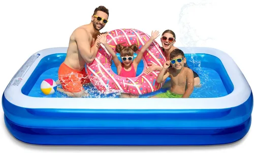 Miniatura 9 de Piscina inflable para niños, centro de natación familiar para niños, piscina de tamaño completo para niños, adultos, piscina fácil de configurar