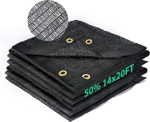 Miniatura 10 de Kesfitt Tela de sombra 70% para jardín, red resistente de 10 x 20 pies, lona de malla con material de polietileno de alta densidad y ojales