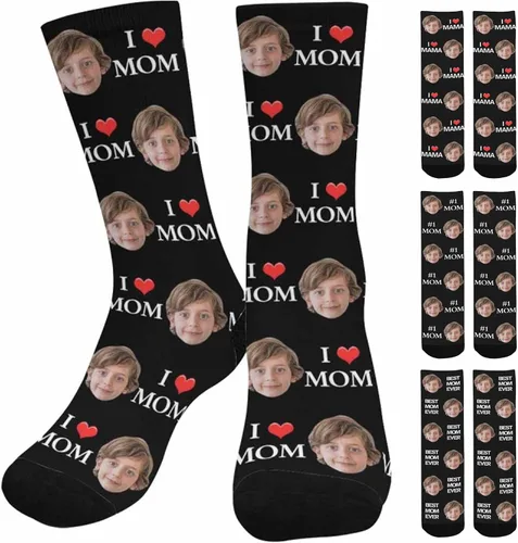 Miniatura 141 de Artsadd Calcetines personalizados para mujeres y hombres, amantes de los perros y gatos, regalos divertidos unisex personalizados
