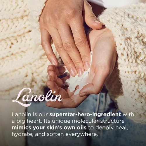 Miniatura 4 de Lanolips Crema de Manos - Loción de Lanolina con Aceite de Rosa, Mantequilla de Karité y Vitamina E - Crema para Cutículas y Manos para Manos Secas