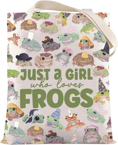 Miniatura 9 de LEVLO Bolsa de maquillaje cosmética de rana divertida, regalo para amantes de los animales, solo una chica que ama a las ranas, bolsa de maquillaje