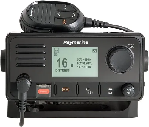 Raymarine E70517, Ray73 Radio VHF marina con Hailer y GPS, negro, pequeño