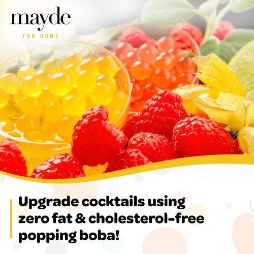 Miniatura 5 de Mayde Bursting Popping Boba Pearls, fresa, mango, fruta de la pasión, kiwi, arándanos, granada, kit de fiesta de 6 sabores (17.28 oz, paquete de 6)