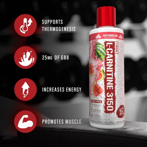 Miniatura 4 de 5% Nutrition Rich Piana Liquid L-Carnitine 3150 Mezcla premium de 4 fuentes + GBB, la súper carnitina (frambuesa azul)