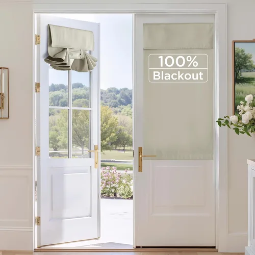 Miniatura 14 de RYB HOME 2 Paneles Cubierta de Ventana de Puerta de Aula, Persianas Opacas para Ventanas y Puertas de Aula Cubierta Persianas de Confinamiento