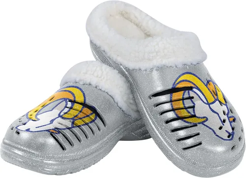 Miniatura 16 de FOCO - Zuecos con logotipo del equipo de la NFL para mujer, forro de sherpa y brillo
