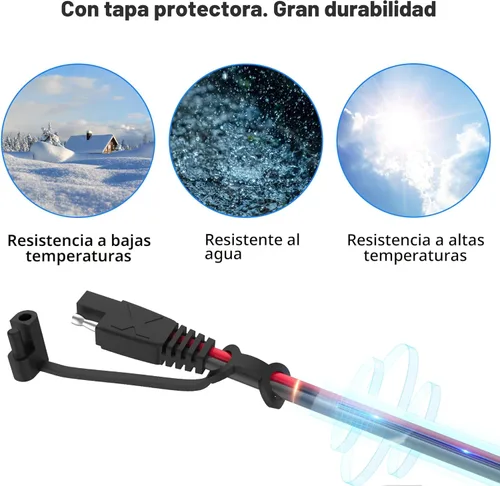 Miniatura 2 de OYMSAE Cable de extensión SAE de 25 pies, conector de desconexión rápida 16AWG para automóvil, panel solar, adaptador de carga (25 pies)
